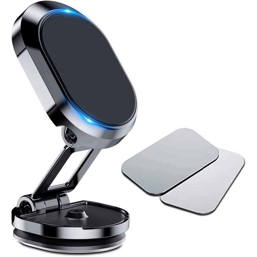 Magnetic Car Mount, Wide Compatibility With Strong Magnet, Safe Driving View Alloy Folding Dashboard Phone Holder 9433291638651