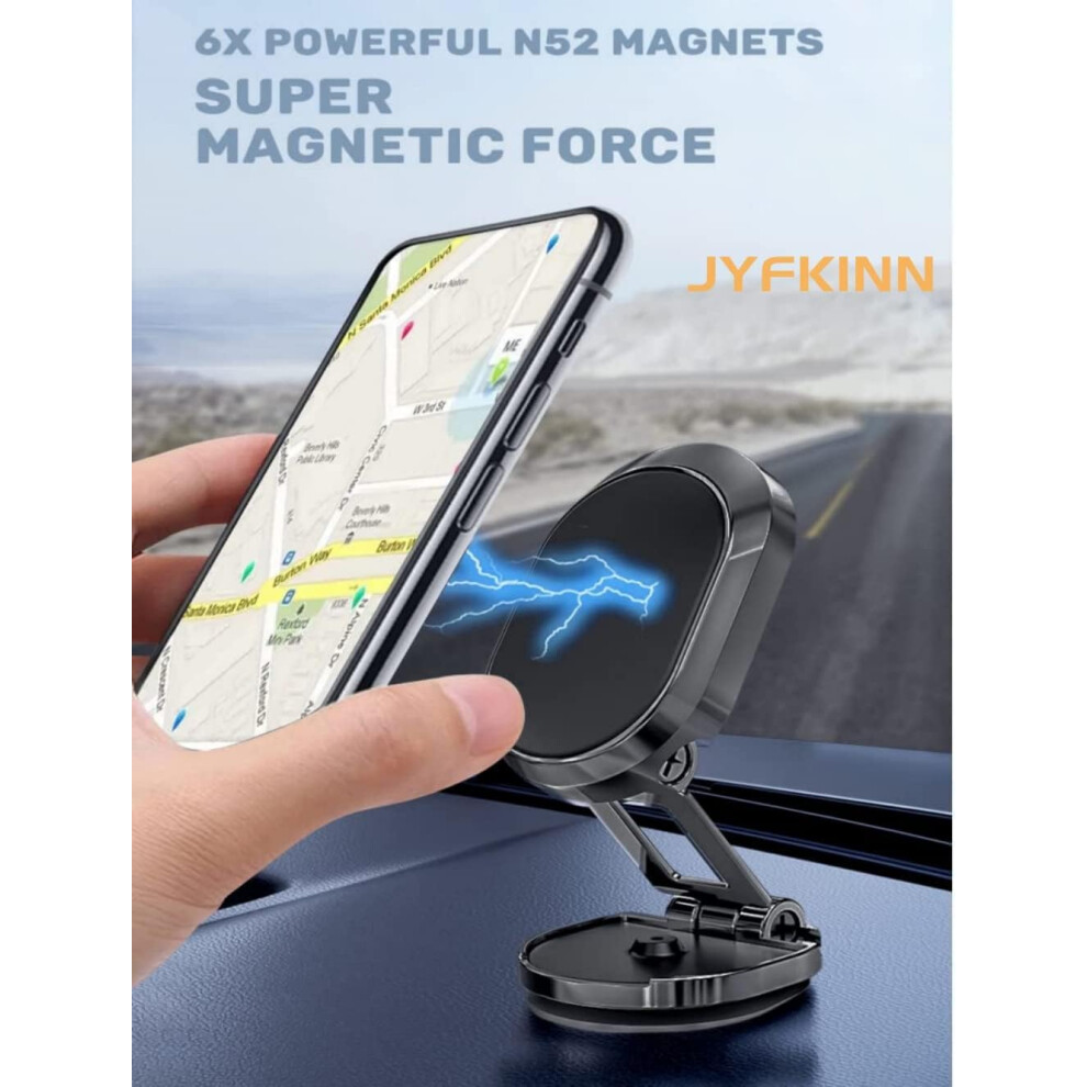 Magnetic Dashboard Phone Mount, Upgrade Super Adhesion Strong Magnet Car Phone Holder, 360-Degree Rotation For Safe Driving View 9169997114396