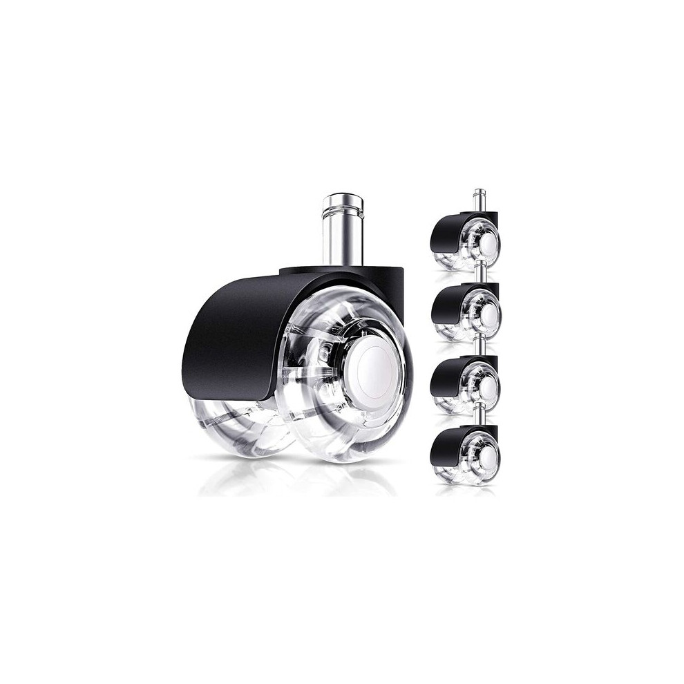 Heavy Duty Desk Chair Casters For All Floors, Durable Construction For Office Furniture, Office Chair Wheels For Smooth Rolling And Quiet Glide, 9340959428120