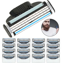 Präzisionstrimmer für die Rasur von Nasen- und Gesichtshaaren, flexible elastische Klinge für eine sanfte und glatte Rasur, 16-teilig