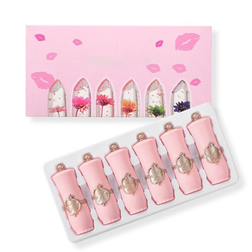 Ενυδατικό βάλσαμο χειλιών, σετ κραγιόν Crystal Flower Jelly για καταπραϋντική και θρέψη