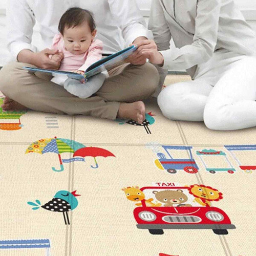 Ασφαλές για παιχνίδι αναστρέψιμο χαλάκι μωρού για μπουσουλήματα στο πάτωμα, παχύ 2