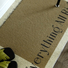 Welcome Mat in resistente PVC a rete a anello, impermeabile, antiscivolo, tagliabile, da interno ed esterno, 22oz