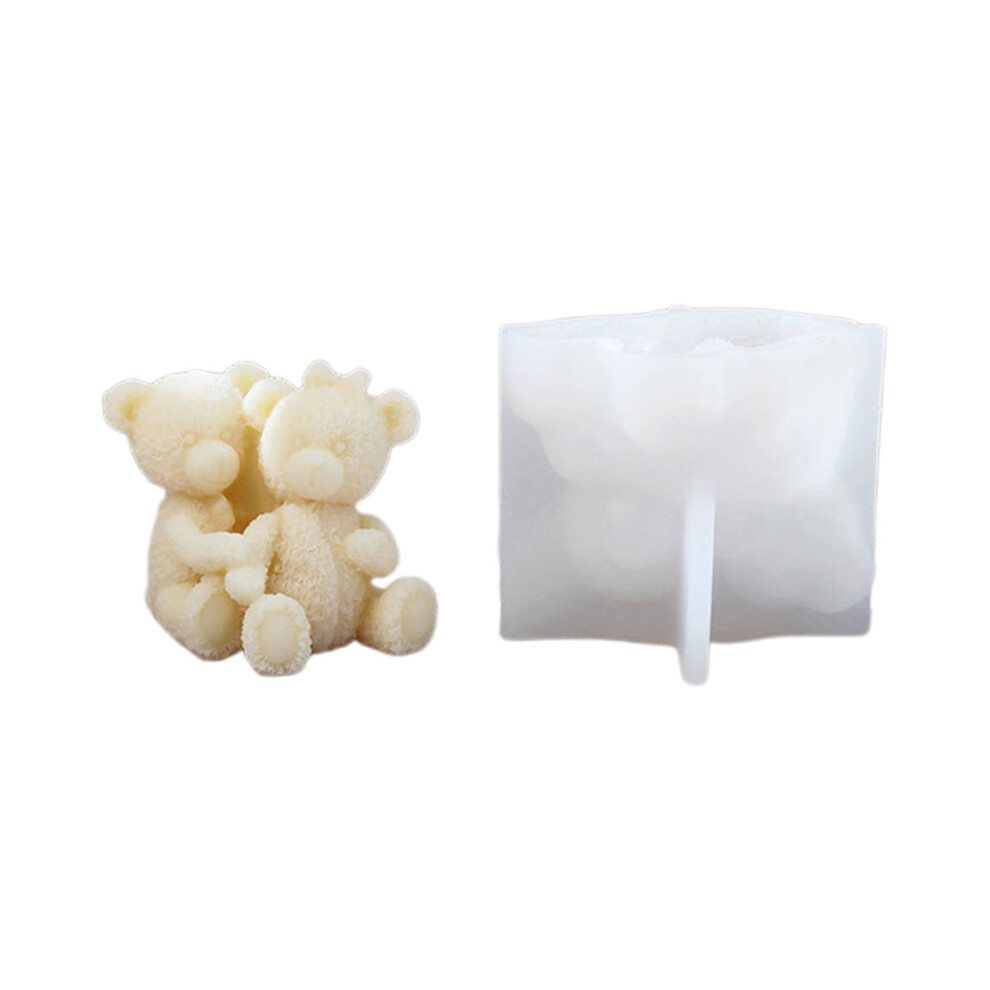 3D Bear Candle Soap Mould Handmade Candle Aroma Wax Soap-L