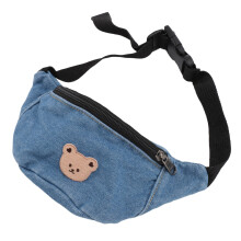 Stilvolle Kinder-Obor Tasche mit Bärenmuster in Hellblauem Canvas