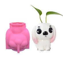 Big-eyed Dog Flowerpot Epoxy Resin Mold Succulents Vase Concrete
