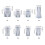 8 Styles Hexagonal Cone Epoxy Resin Mold Pyramid Silicone-1 2