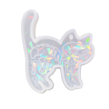 Cute Cat Shaped Silicone Mold Holographic Resin Mold DIY-4