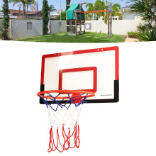 Faltbares Kinder-Basketballkorb-Set mit Haken, Ball, Pumpe und rotem Kit