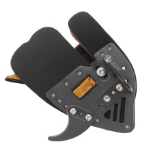 Bogenschießen Finger-Tab Schwarz Grau Leder Aluminiumlegierung Ergonomischer Schutz