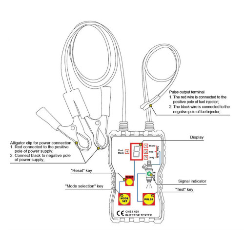 Auto-Kraftstoffeinspritzdüsen-Tester, 12 V, 4 2