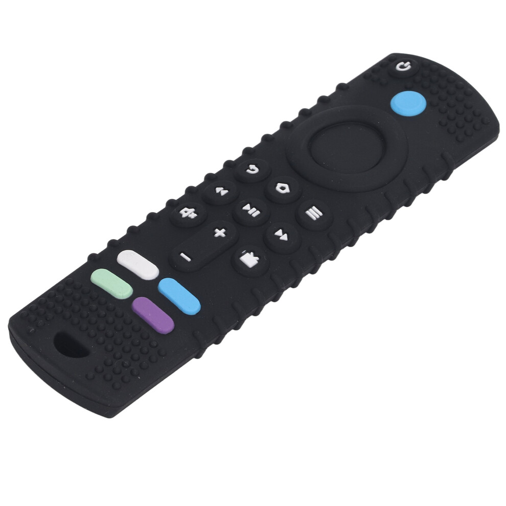 Remote Control Baby Teether Black Silicone Texture for Sensory Growth