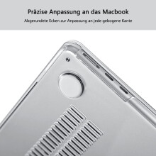 Stoßfeste Schutzhülle für MacBook Air 13,6 Zoll M2A2681 – ultradünn, transparent, unsichtbares Verschlussdesign, kratzfest, abriebfest,