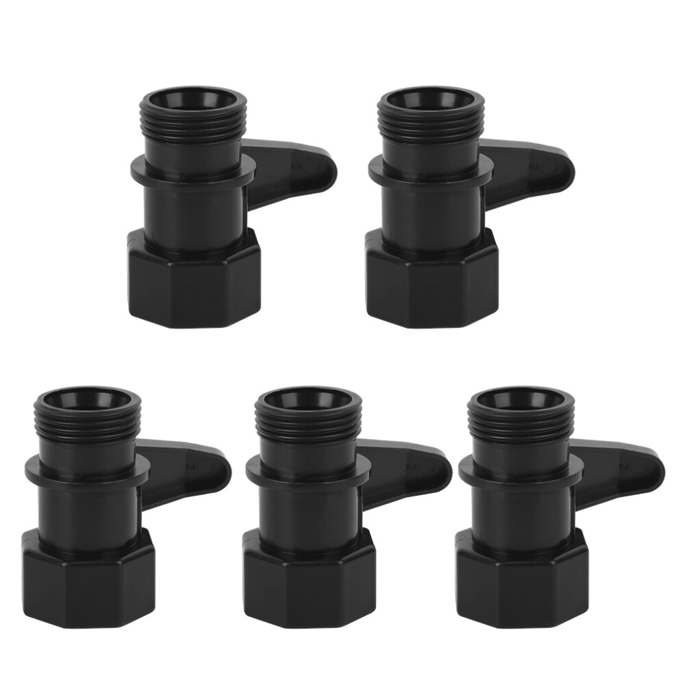 Durable Abs Construction, Garden Hose Shut Off Valve, Adjustable Flow Control, Lightweight, For Garden Sprinkler Irrigation System, 5Pcs 9441426920632