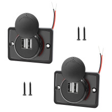 12V-24V duální USB zásuvka, rychlé nabíjení 3.0Rychlé nabíjení USB nabíjecí zásuvka s povrchovou montáží pro auto, loď, obytný vůz,