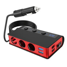 Compagno di viaggio definitivo, splitter per accendisigari per una connettività migliorata, ricarica rapida, pronto per veicoli, voltmetro a LED,
