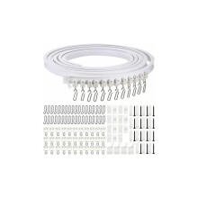 Sistema de trilho para cortina para divisória de ambientes em trailers, conjunto completo de acessórios para cortina, material sólido de alta