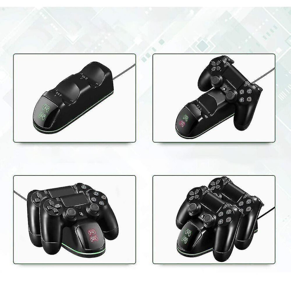 Innovative Dual Ps4 Controller Charger, Docking Station Stand With Fast-Charging Port For Simultaneous Charging Of Ps4, Ps4 Slim, Ps4 Pro Controllers 9169997064875