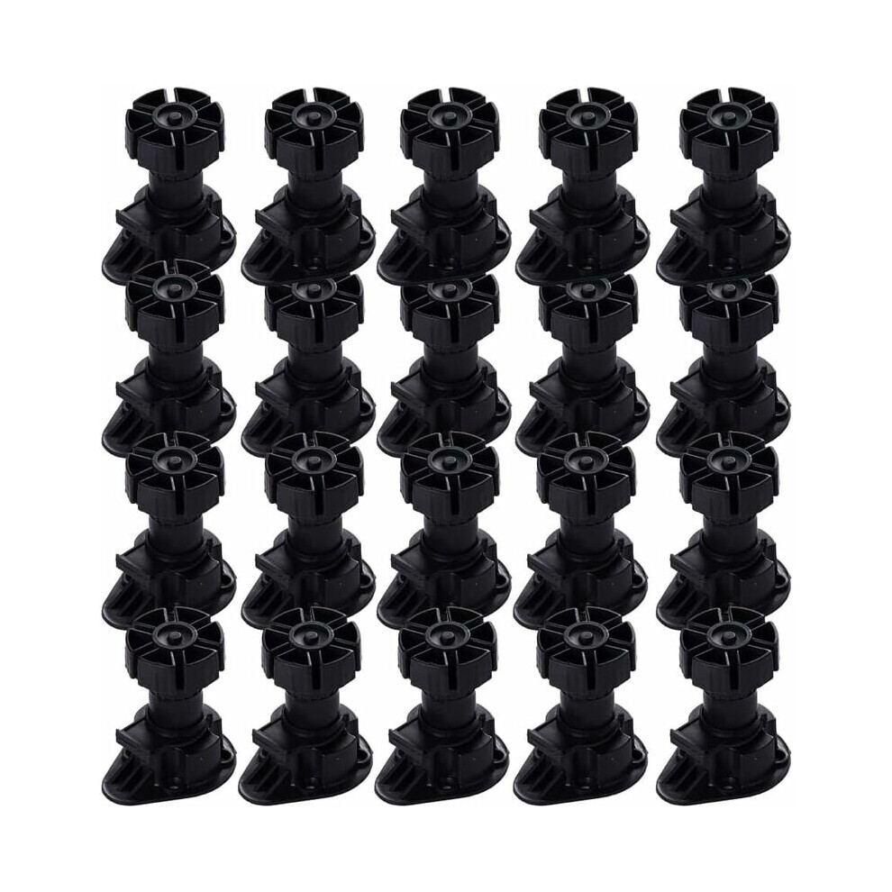 Sturdy Plastic Construction Furniture Legs, Adjustable Range 80-100Mm For Enhanced Stability And Customizable Height, Ideal For Kitchens And 9405630199406