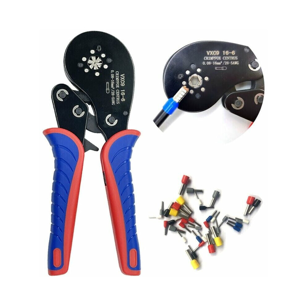 Ferrule Crimping Tool, Labor-Saving Ratchet Mechanism Ensures Fast & Precise Tubular Terminal Crimping, High Durability For Electronics Industry 9169997115645