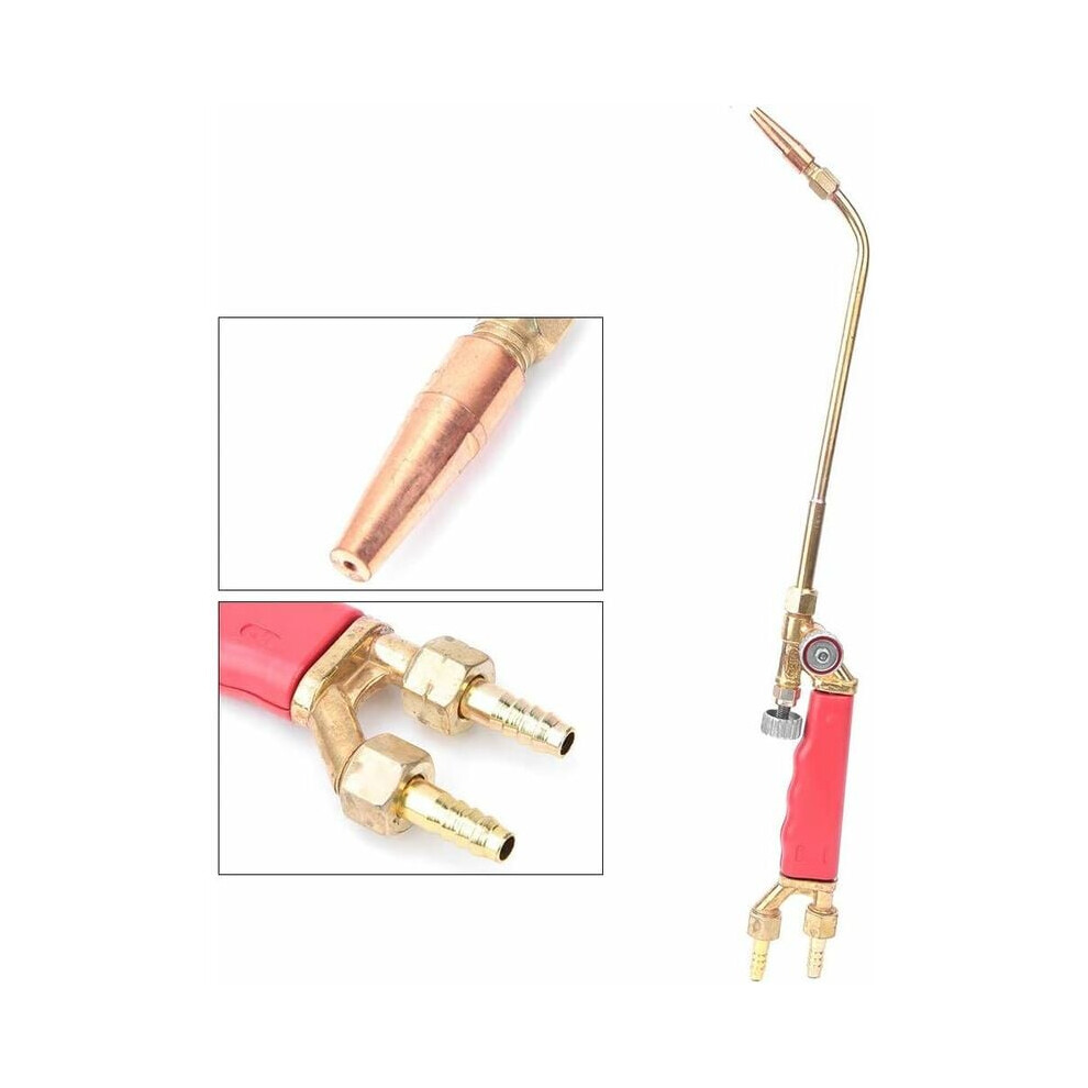 Professional Welding Torch, Heavy Duty Oxygen Acetylene Welding Tool, Pure Copper Nozzle, Ergonomic Handle, Seamless Thickening Design For Industrial 9169997115546