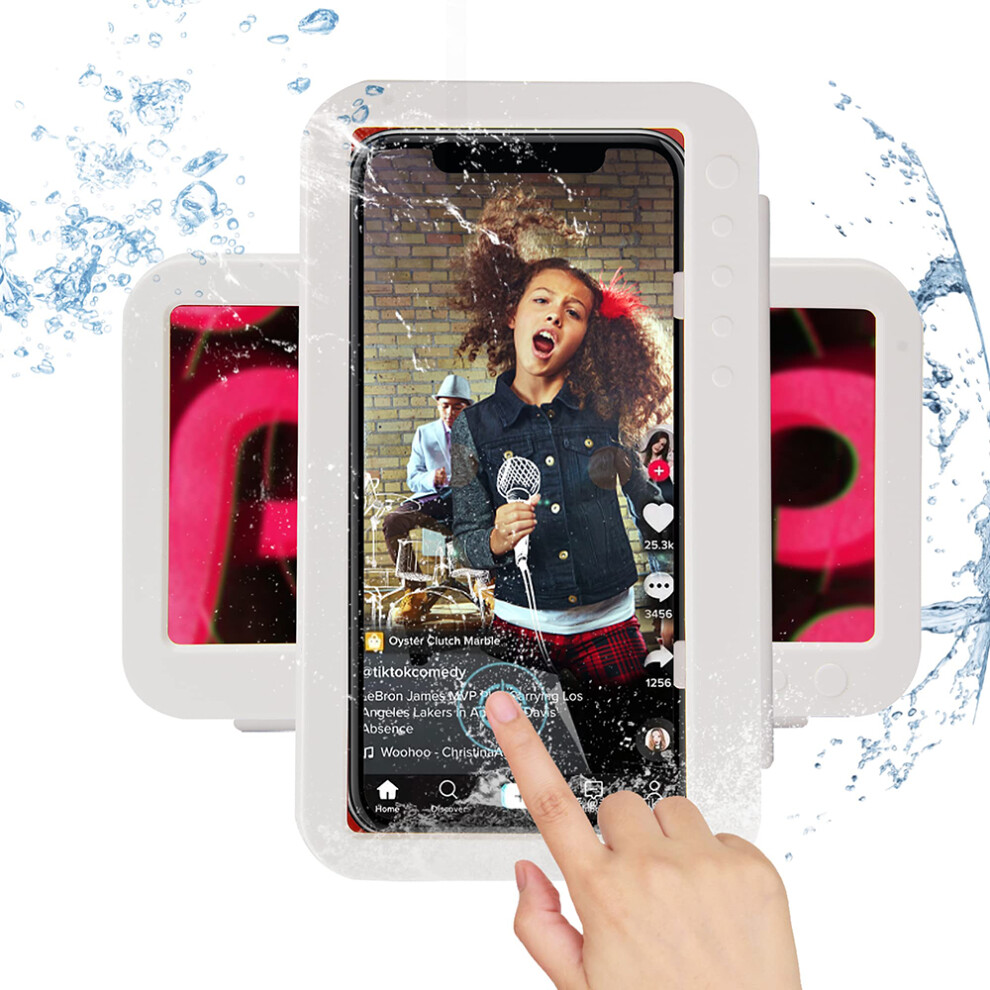 Rotating Shower Phone Holder, Waterproof Case With Sensitive Hd Touch Screen, Ideal For Phones Under 7", Perfect For Bathroom Bathtub Area 9128293477253