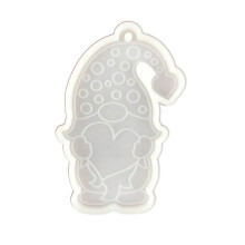 DIY Shiny Glossy Santa Claus Keychain Mold Charms Mould Resin-1