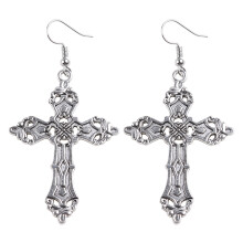 Boucles d'oreilles croix chrétienne en alliage de Zinc, boucles