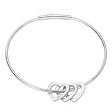 Women's Charm Bracelets Stainless Steel for Women-Steel Color