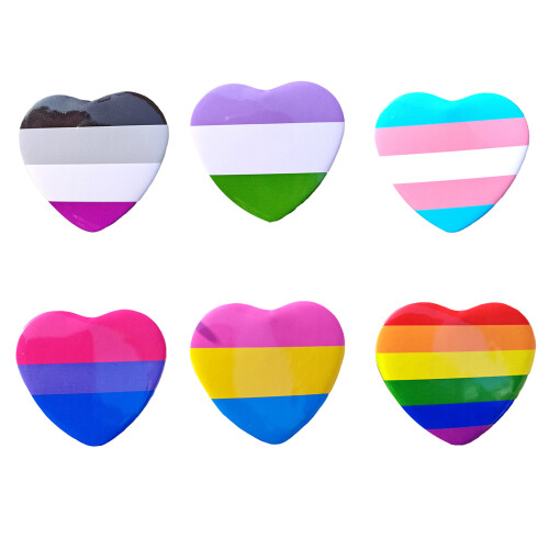 Épinglette colorée en forme de cœur, épingles gothiques LGBTQ,-6 1