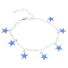 Luminous Glowing Barefoot Sandal Anklet Foot Chain Blue Star