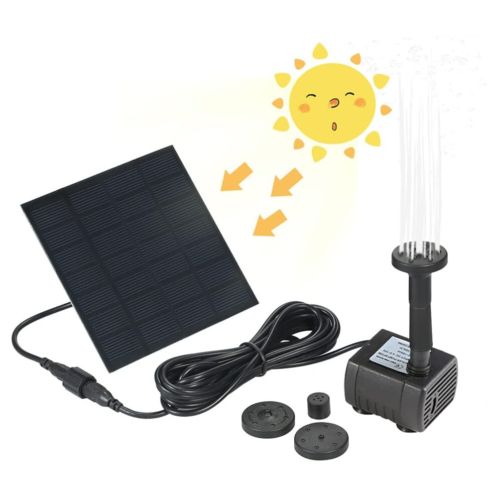 Solar Water Fountain Kit, Eco-Friendly High-Efficiency Solar Pump For Multi-Application, Solar Fountain Pump For Garden, Bird Bath, Small Pond, Water 9433291607121