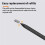 EMR Stylus for  2 Replacement with Digital Eraser 4096 Pressure Level Sensitivity  Rejection for 4