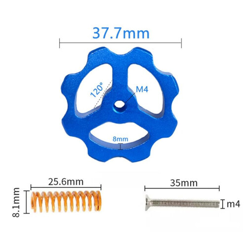3D Printer DIY Accessories for M4 Leveling Nut Assembly Hot Bed Leveling Screw Spring for M4 Kit