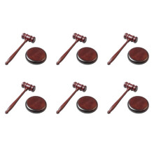 6X Marteau Décoratif D'Avocat, Marteau de Juge, Outil Multifonction en Bois, Petit Marteau, Cadeau D'Anniversaire, Base de Jouet de Noël