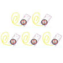 5X Baseplate Ruler Compass Map Scale Magnifier with Strap Camping Hiking OCOMP7198