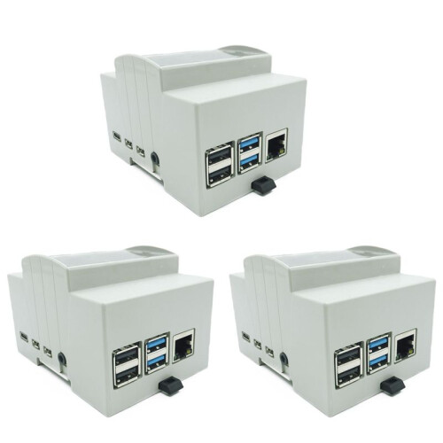 3X for Raspberry Pi 4 Model B ABS Case White Case Protective Case Enclosure for Raspberry Pi 4B