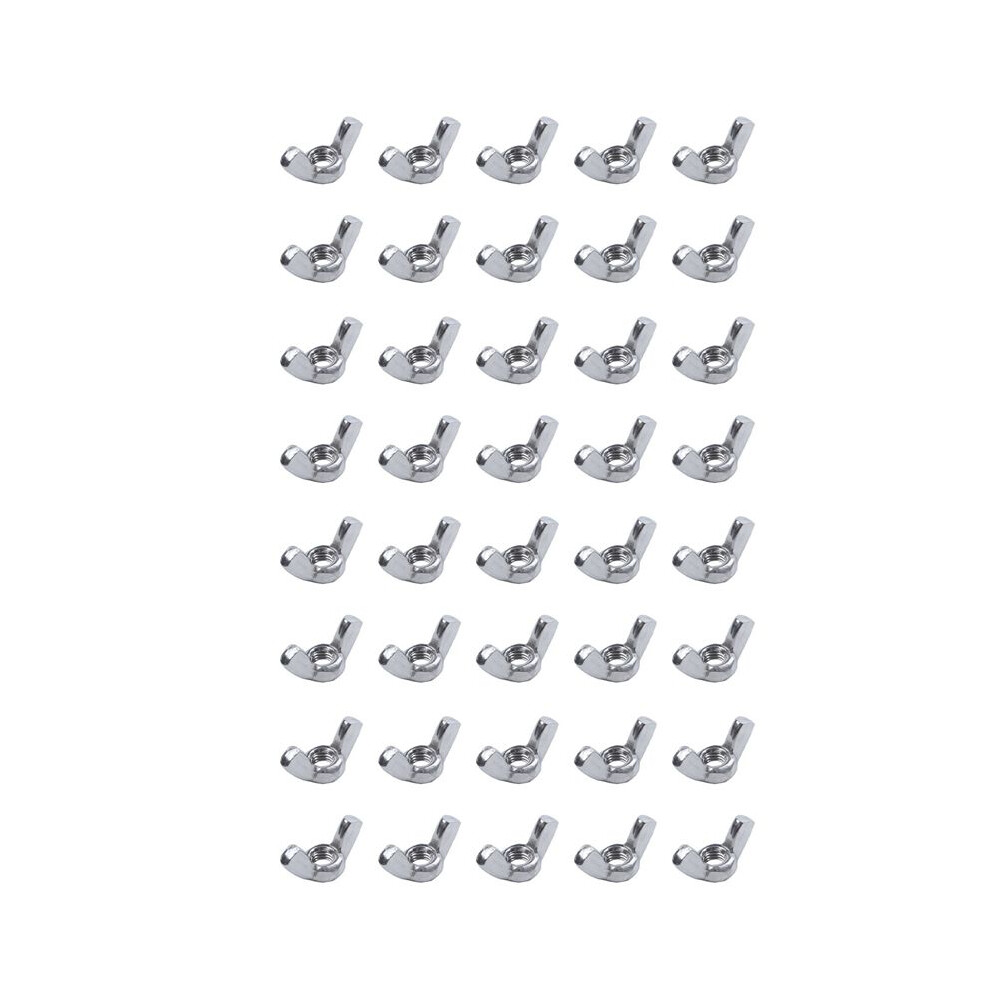 M6 Thread Dia Stainless Steel Wing Nut Butterfly Wing Nuts 40 Pcs 4712883968129