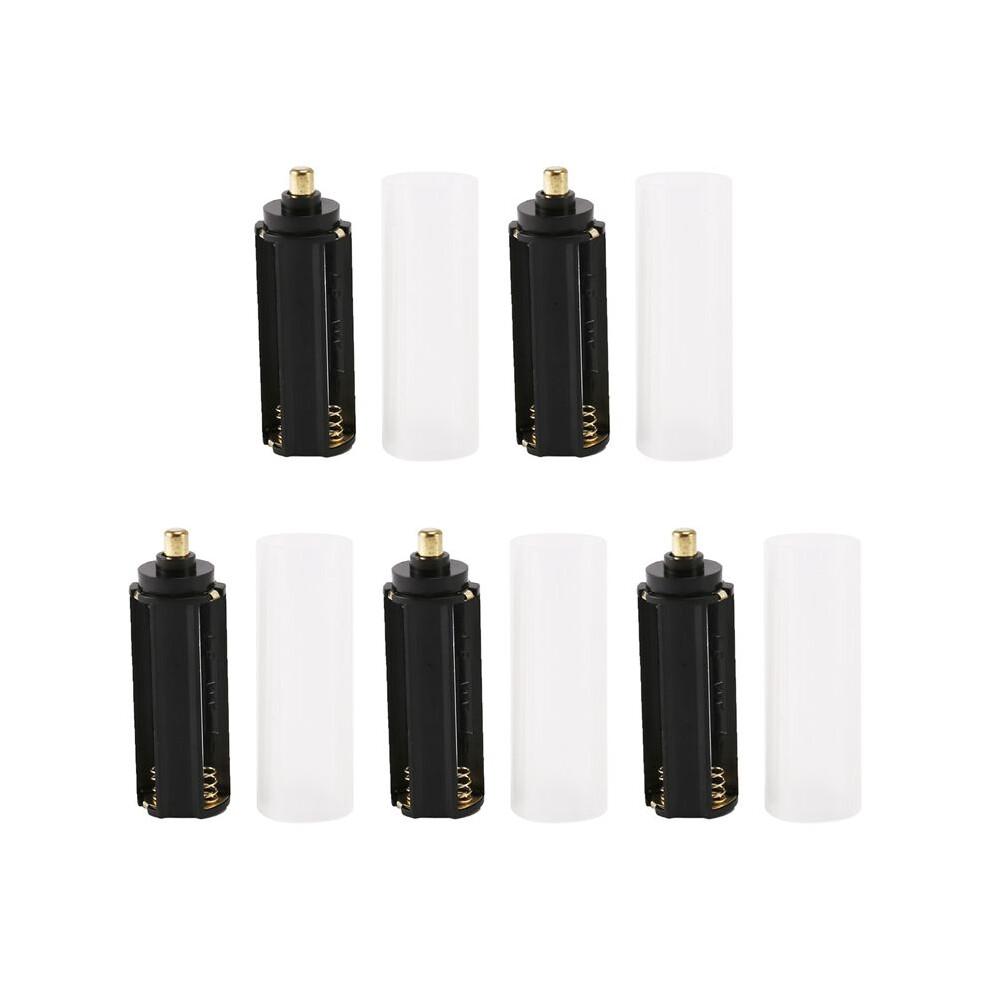 New 5Pcs 18650 Battery Tube + 5Pcs Aaa Battery Holder For Flashlight Torch Lamp 6033693475163