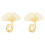 2X Bookmark Ginkgo Leaf Metal Gift Souvenir Book Reading 1