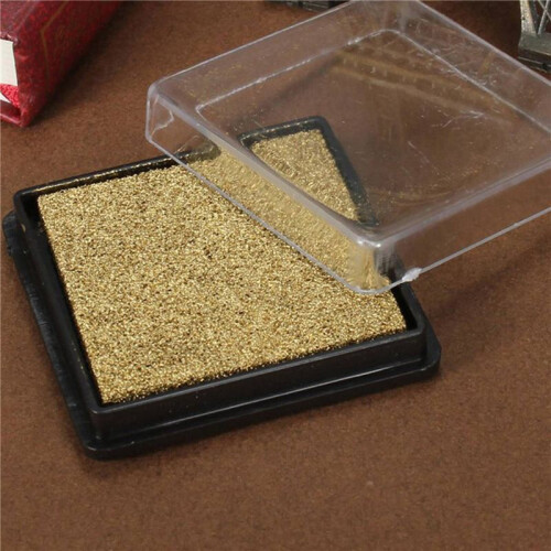 8X Ink Pad Stamp Pad for Wedding Letter Document Gold 1