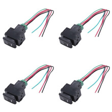 4X Red Lamp 4 Wired Fog Light for Black