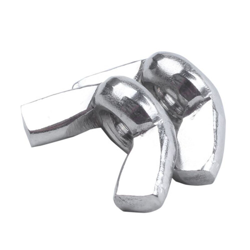 M6 Thread Dia Stainless Steel Wing Nut Butterfly Wing Nuts 40 Pcs 2