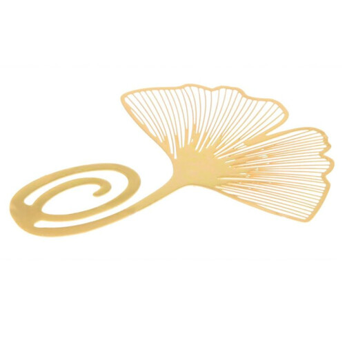 2X Bookmark Ginkgo Leaf Metal Gift Souvenir Book Reading 1