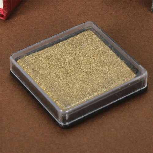 8X Ink Pad Stamp Pad for Wedding Letter Document Gold 2