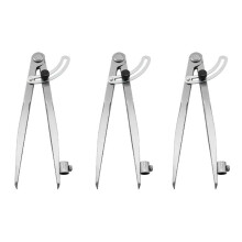 3pcs 8 Inch Compass 200mm Precision Wing Divider Scribe Tool with Pencil Holder for Geometry, Wood, Metal and Leather