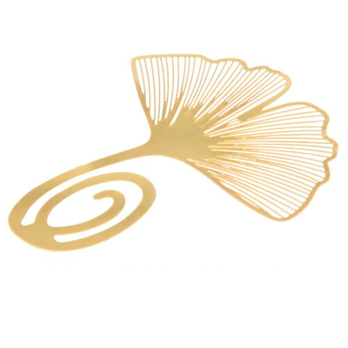 2X Bookmark Ginkgo Leaf Metal Gift Souvenir Book Reading 2