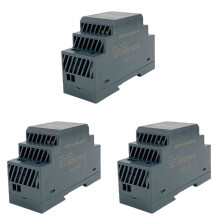3X HDR-30-24 Ultra Slim Step Shape DIN Rail Power Supply Short Circuit Protection LED Indicator for Power 24V 1.5A