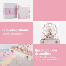 2X 3D Notepad Desk Calendar with Lights, 2024 Calendar 3D Notepad Artopad Engraving, Artist Desk Calendar