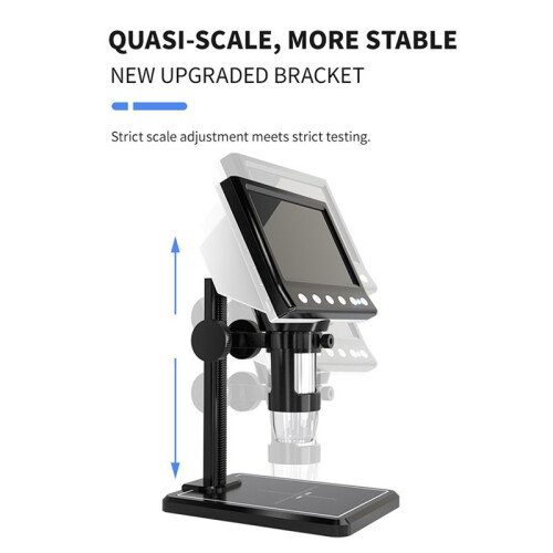 2pcs 4.3 Inch Digital Microscope 1000X Coin Microscope 960P Video Microscope for Adults Welding with 8 LED 2